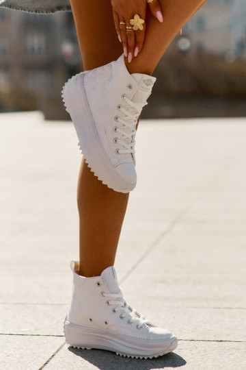 zapatos de ocio con suela Femenino Lee Cooper LCEN-25-31-3461L el color blanco