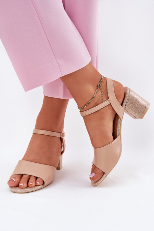 Sandalias de tacón alto para mujer. Vinceza 20275 beige Sandalias de tacón alto para mujer. Vinceza 20275 beige