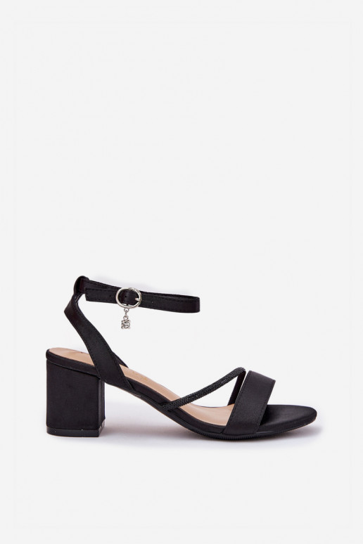 Sandalias de tacón alto para mujer. con ojos centelleantes Vinceza 20268 de color negro