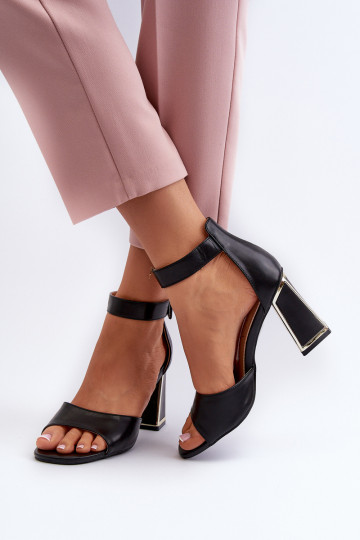 Estilo elegante Sandalias de tacón alto para mujer. de color negro Rosazara 2