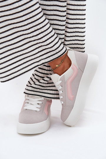 Zapatillas modelo zapatos. Femenino con una plataforma color gris Tellnira 2