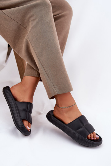 Zapatillas de mujer color negro ligeras, LEE MAYA SLIDER INOMEN LOIN 50251016