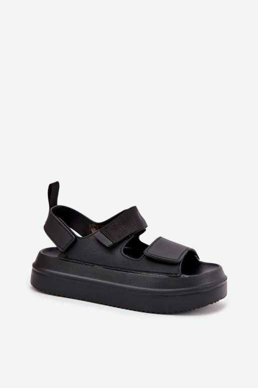 Sandalias de mujer con una plataforma Z con cierre adhesivoami de color negro Nitepira Sandalias de mujer con una plataforma Z con cierre adhesivoami de color negro Nitepira