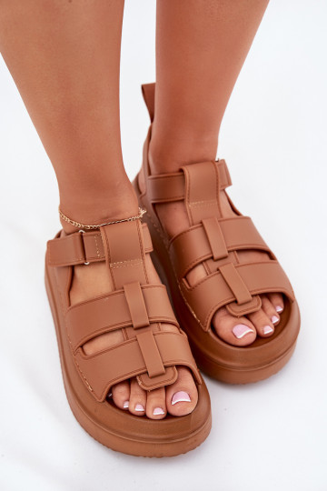 Zapatos de mujer color marrón con plataforma, "Nitavelia"