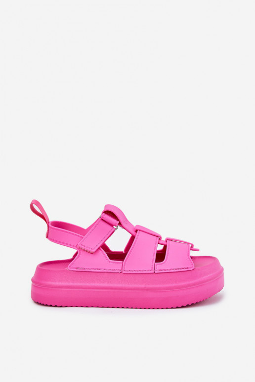 Sandalias de mujer con una plataforma color rosa Nitavelia