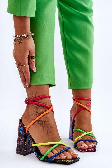 Sandalias elegantes de tacón alto en varios colores, "Josette"