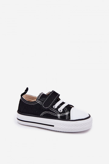 zapatos casuales Infantil con sujetadores adhesivos de color negro Obidana