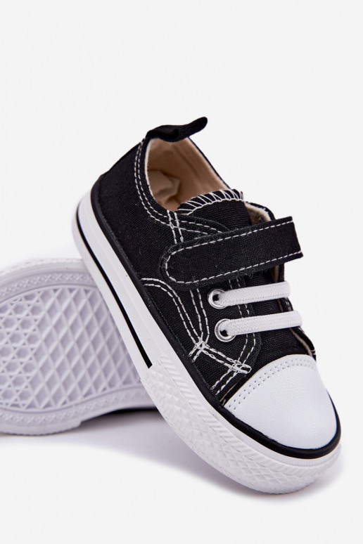 zapatos casuales Infantil con sujetadores adhesivos de color negro Obidana