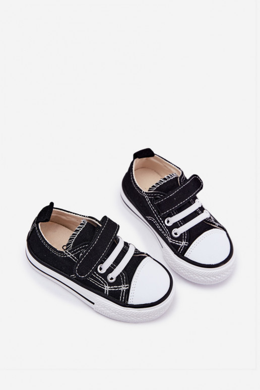 zapatos casuales Infantil con sujetadores adhesivos de color negro Obidana