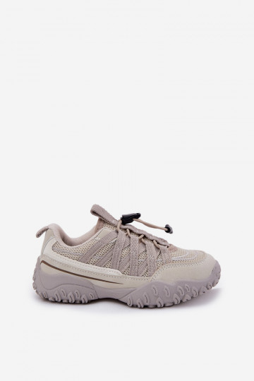Zapatos infantiles color marfil de estilo deportivo con cremallera, "Įjungtanelita" 2