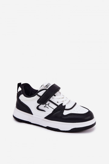 Zapatos infantiles de estilo deportivo en blanco y negro, Big Star RR374052