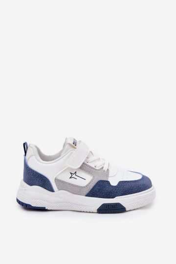 Zapatos infantiles de estilo deportivo en blanco y azul, Big Star RR374053 2