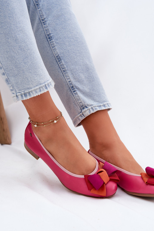 bailarinas con cintas Tiene queciejka P6801-15 color rosa