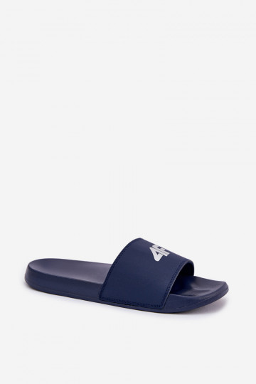 Zapatillas de casa oscuras azules para hombre, 4F 4FRMM00FSLIM011-30S