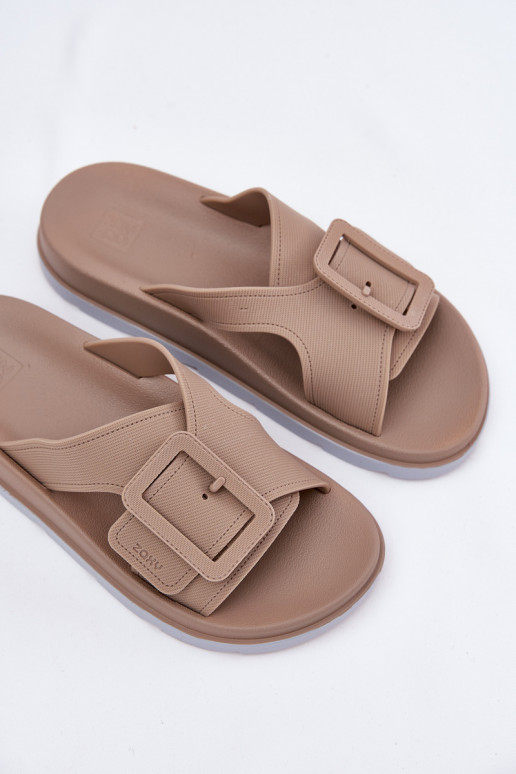 Fragante zapatillas de mujer para decorar con hebillas ZAXY RR285076 beige Fragante zapatillas de mujer para decorar con hebillas ZAXY RR285076 beige