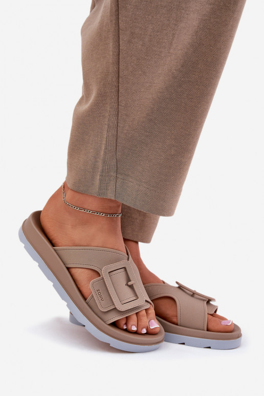 Fragante zapatillas de mujer para decorar con hebillas ZAXY RR285076 beige Fragante zapatillas de mujer para decorar con hebillas ZAXY RR285076 beige