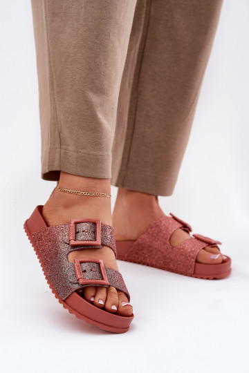 Fragante zapatillas de mujer con brillo I con hebillasmi ZAXY RR285025 color rosa 2