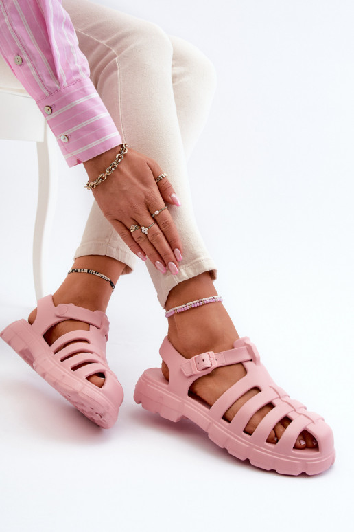 Femenino Zapatillas ligeras sandalias color rosa Gasaria