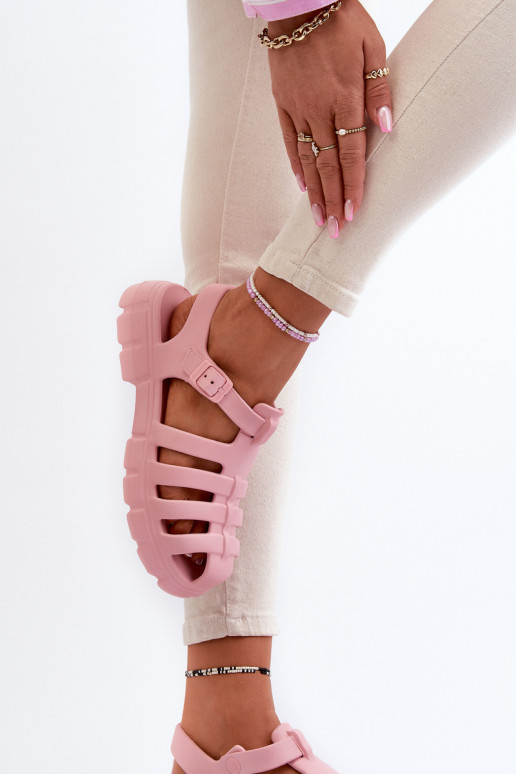 Femenino Zapatillas ligeras sandalias color rosa Gasaria