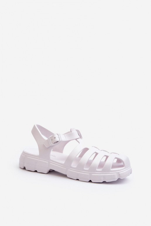 Femenino Zapatillas ligeras sandalias el color blanco Gasaria