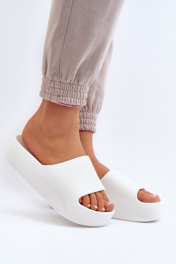 Femenino Zapatillas Sobre una suela gruesa el color blanco Oreithano 2