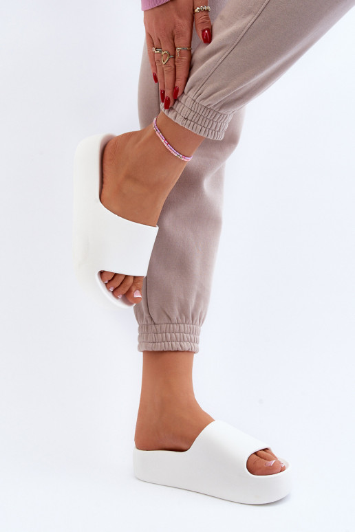 Femenino Zapatillas Sobre una suela gruesa el color blanco Oreithano