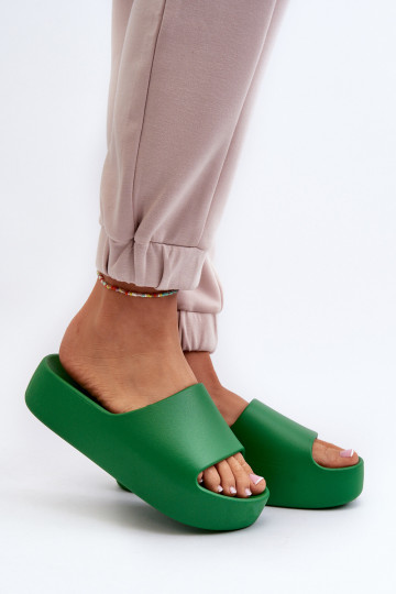 Femenino Zapatillas Sobre una suela gruesa color verde Oreithano 2