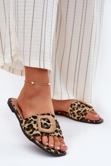 isósceles zapatillas de mujer para decorar con hebillas con estampados de piel de leopardo Clariola 2