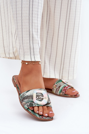 isósceles zapatillas de mujer para decorar con hebillas Colores diferentes Clariola