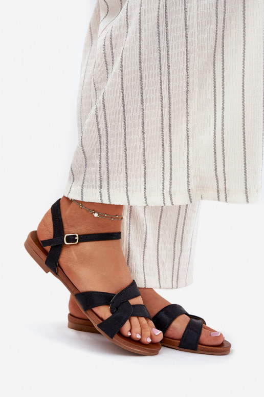 isósceles con brillo Sandalias de mujer S.Barski KV51-022 de color negro isósceles con brillo Sandalias de mujer S.Barski KV51-022 de color negro