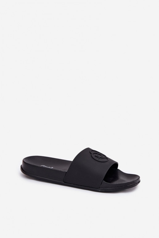  zapatillas de mujer Con decoraciones Tłoczeniem de color negro Isarisa