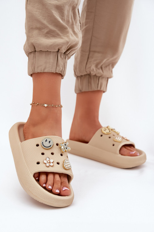 zapatillas de mujer Zapatillas ligeras Z Przypinkami Vinceza 76055 beige zapatillas de mujer Zapatillas ligeras Z Przypinkami Vinceza 76055 beige