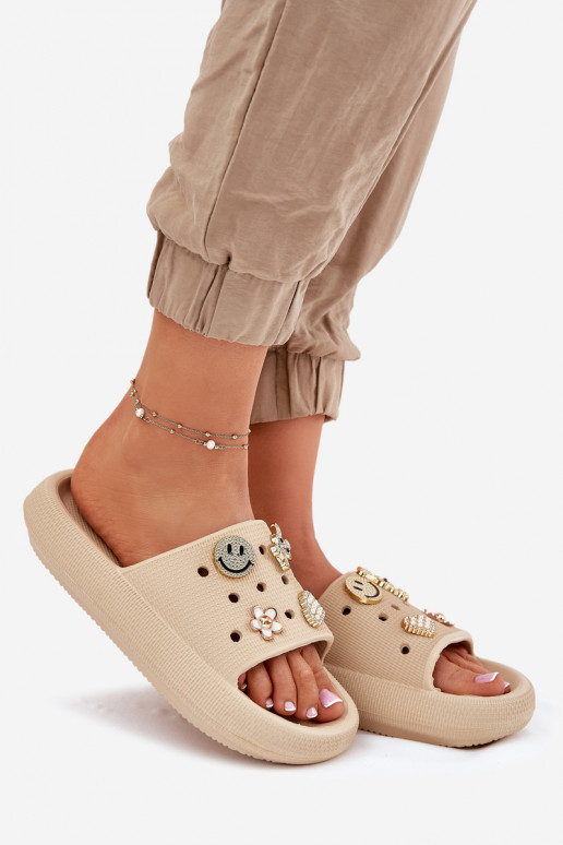 zapatillas de mujer Zapatillas ligeras Z Przypinkami Vinceza 76055 beige zapatillas de mujer Zapatillas ligeras Z Przypinkami Vinceza 76055 beige