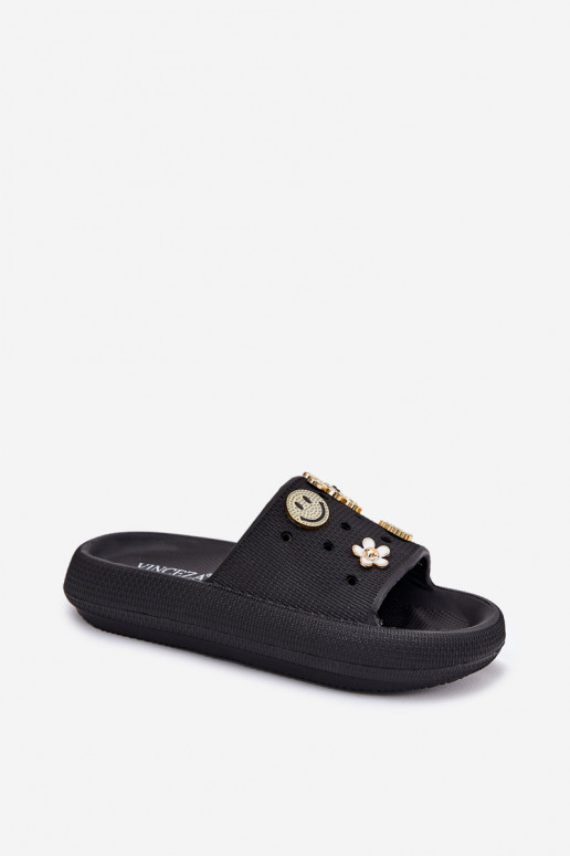 zapatillas de mujer Zapatillas ligeras Z Przypinkami Vinceza 76055 de color negro zapatillas de mujer Zapatillas ligeras Z Przypinkami Vinceza 76055 de color negro