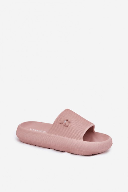 Zapatillas ligeras zapatillas de mujer con una plataforma con oso Vinceza 75210 color rosa