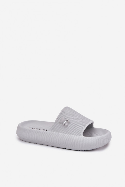 Zapatillas ligeras zapatillas de mujer con una plataforma con oso Vinceza 75210 color gris