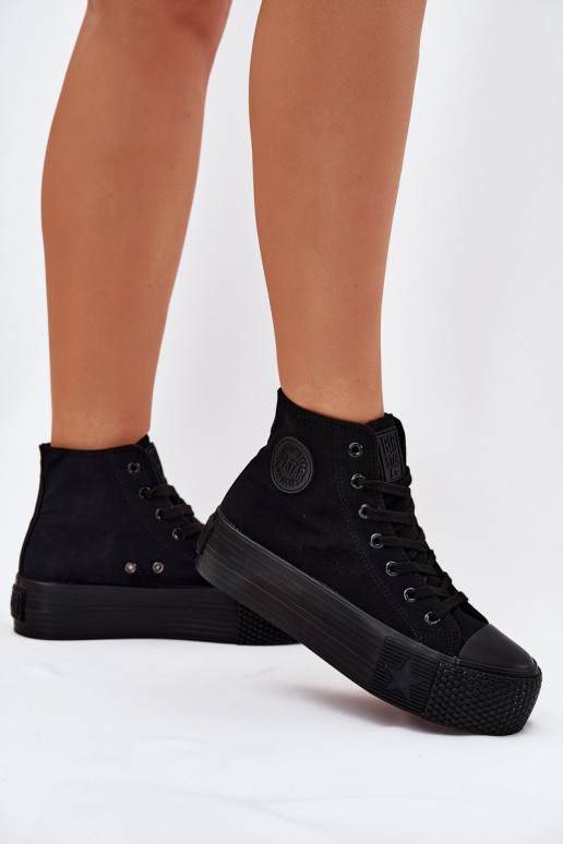 Zapatos de ocio con una plataforma Big Star RR274742 de color negro