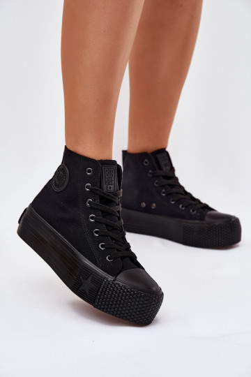 Zapatos de ocio con una plataforma Big Star RR274742 de color negro 2