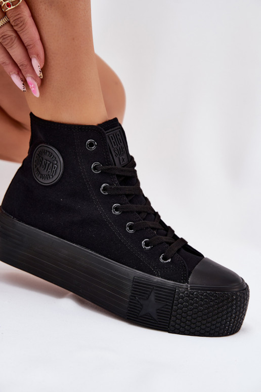 Zapatos de ocio con una plataforma Big Star RR274742 de color negro