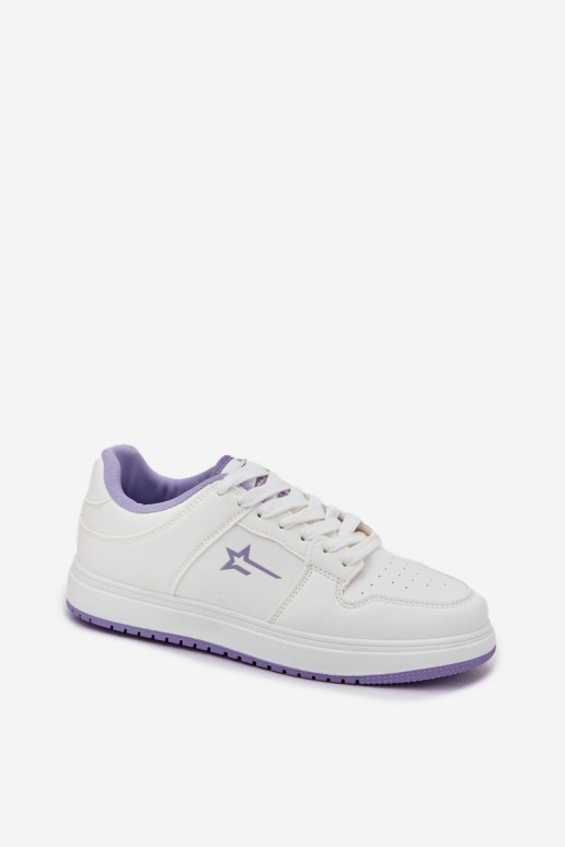 Zapatillas modelo zapatos. Femenino Big Star RR274A245 HI-POLY SYSTEM Blanco-color violeta