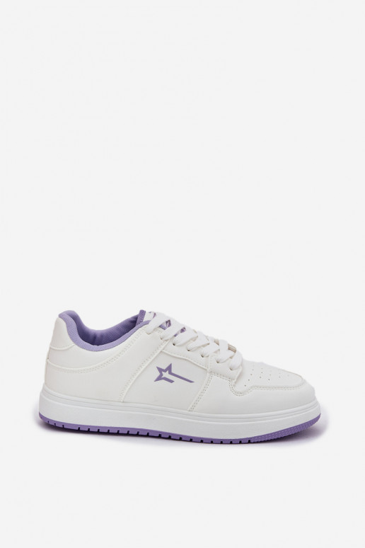 Zapatillas modelo zapatos. Femenino Big Star RR274A245 HI-POLY SYSTEM Blanco-color violeta