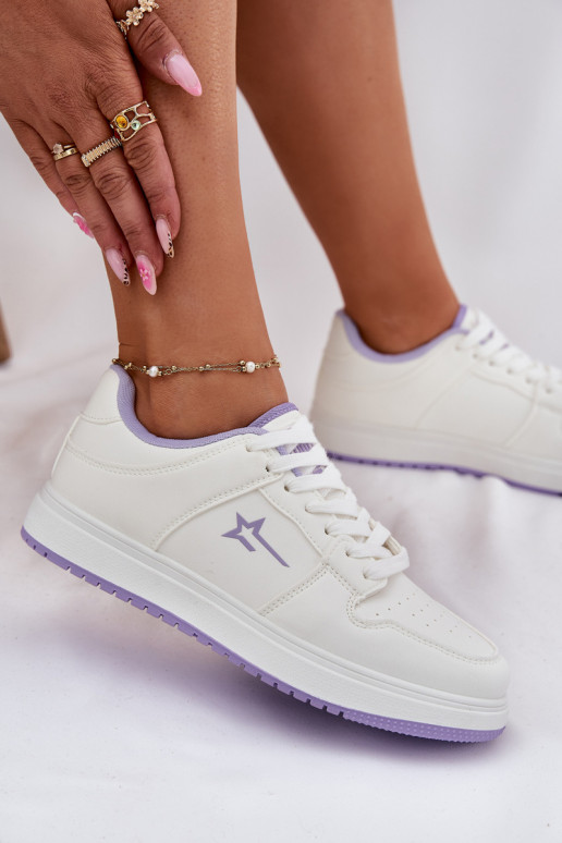 Zapatillas modelo zapatos. Femenino Big Star RR274A245 HI-POLY SYSTEM Blanco-color violeta