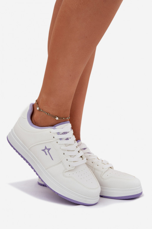 Zapatillas modelo zapatos. Femenino Big Star RR274A245 HI-POLY SYSTEM Blanco-color violeta