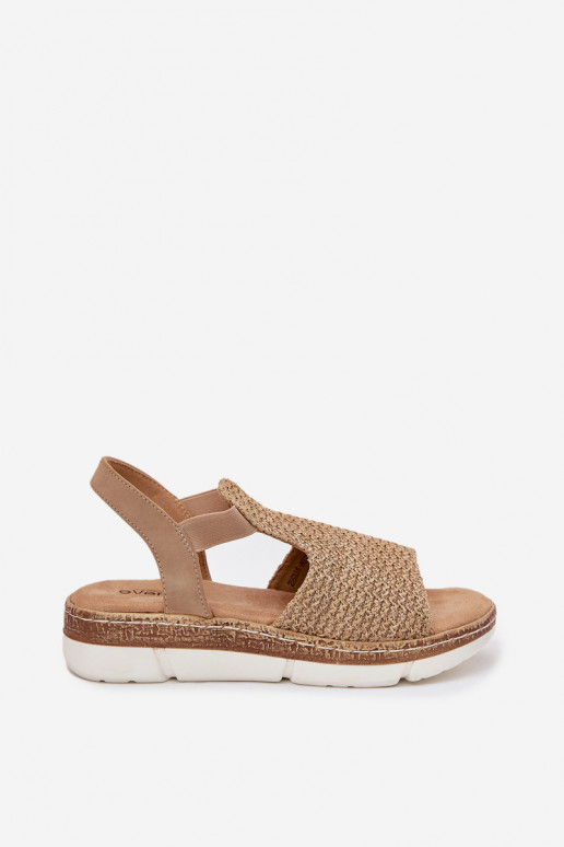 Sandalias de mujer Con Trenza beige-color dorado Jelana
