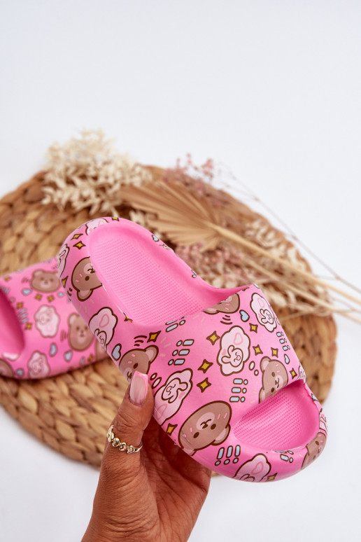Infantil Zapatillas ligeras EN osos de peluche color rosa Evitrapa
