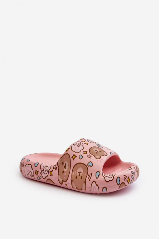 Infantil Zapatillas ligeras EN osos de peluche color rosa Evitrapa