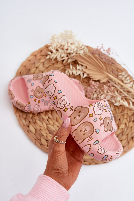 Infantil Zapatillas ligeras EN osos de peluche color rosa Evitrapa