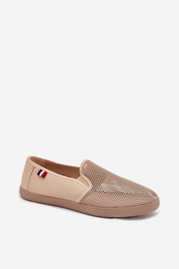 Tiene quesculino con elementos calados Zapatillas zapatos casuales beige Koboru