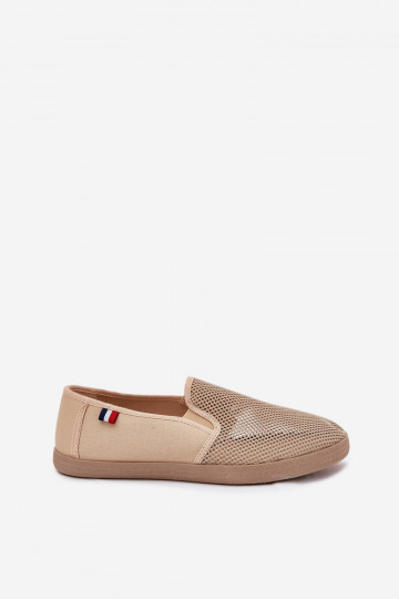 Tiene quesculino con elementos calados Zapatillas zapatos casuales beige Koboru 2