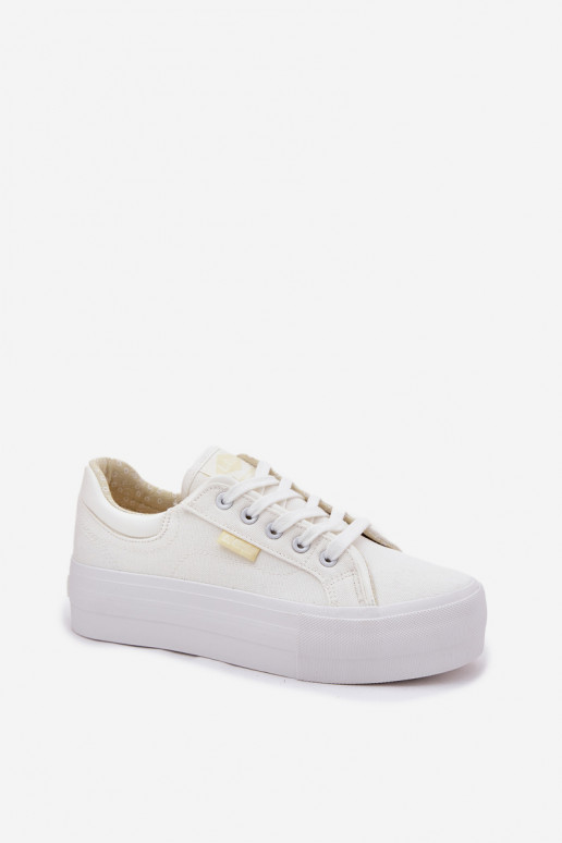 Zapatos de ocio con una plataforma Lee Cooper LCEN-25-31-3450L el color blanco